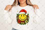 Christmas Smiley Face PNG, an Illustration by Craft Nest (Thumbnail 2 of 6)