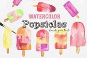 Summer Popsicles & Pattern Clip Art, a Food Illustration by MaraquelaStudio (Thumbnail 1 of 5)