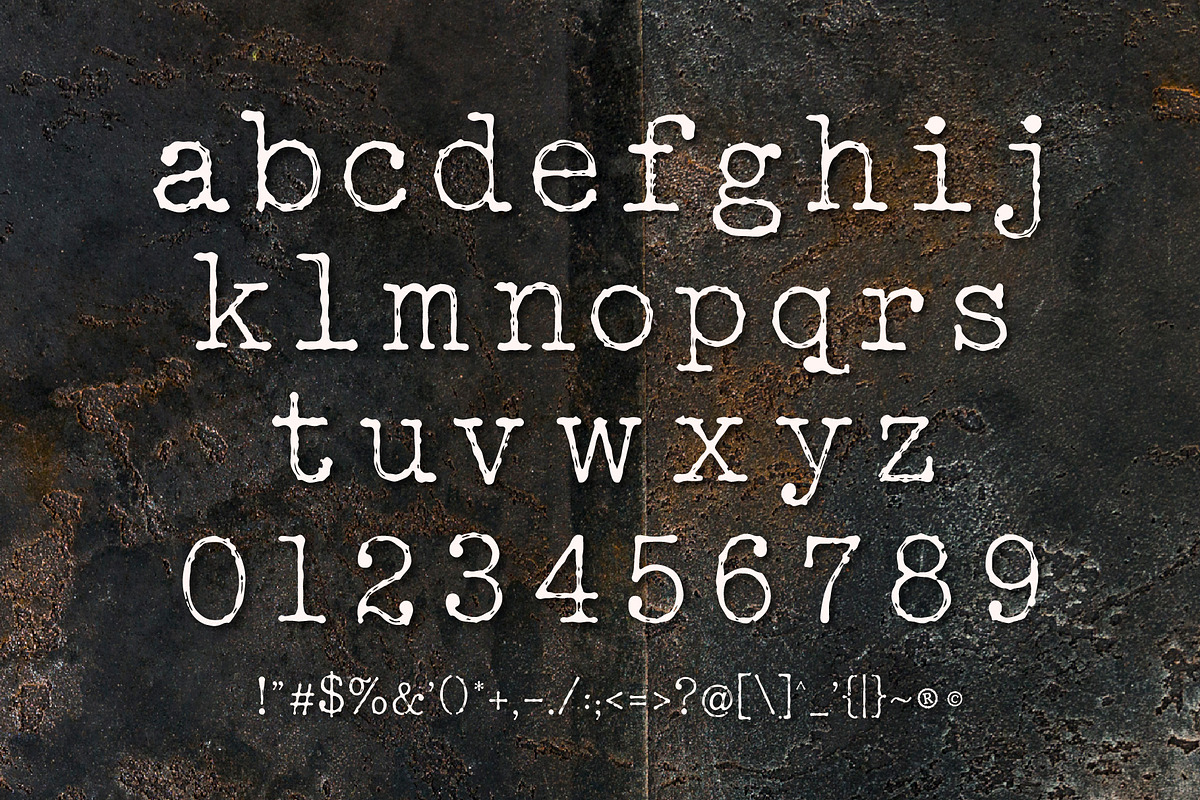 Yestertype Classic grunge typewriter, a Serif Font by HypeWorksCo (Photo 12 of 12)