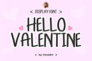 Hello Valentine - Cute Love Font, a Handwritten Font by KiddoGlyphs Studio (Thumbnail 1 of 5)