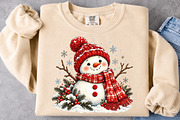 Christmas Snowman PNG Design, a Seasonal Illustration by Craft Nest (Thumbnail 5 of 6)