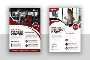 Fitness Gym flyer template design, a Flyer Template by Designgrove