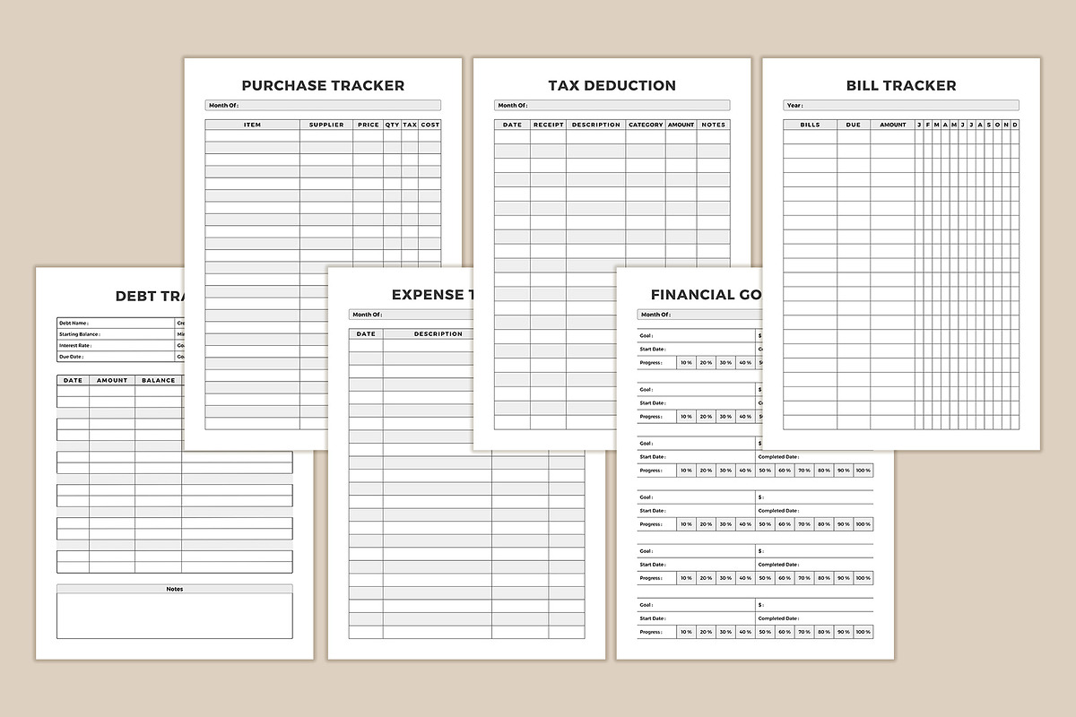 Finance planner Bundle, a Stationery Template by DesignByStore (Photo 5 of 7)