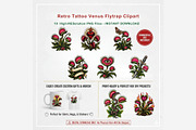 Retro Tattoo Venus Flytrap Clipart, a Seasonal Illustration by Tanya Kart (Thumbnail 7 of 8)