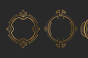 Art deco circle frames with golden, an Object Illustration by art PVP - market (Thumbnail 3 of 3)
