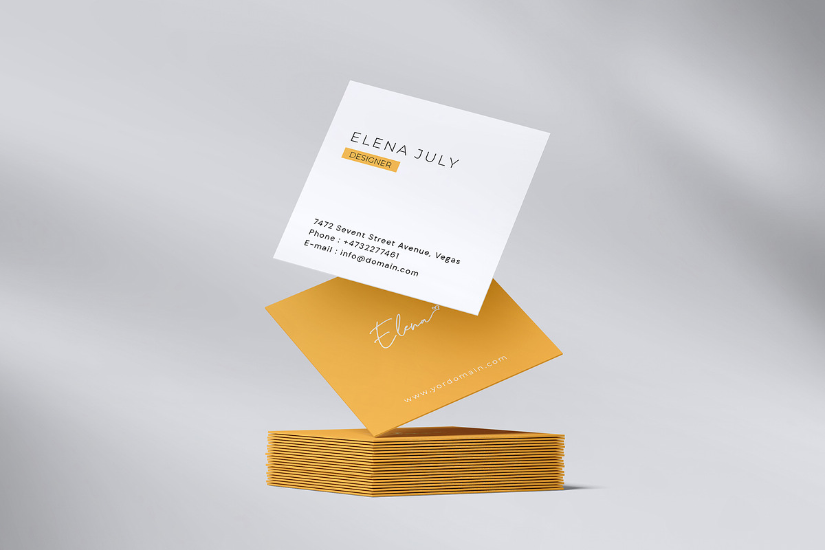 Square Business Card Mockup, an Advertising Mockup by Mockup Supper (Photo 7 of 15)