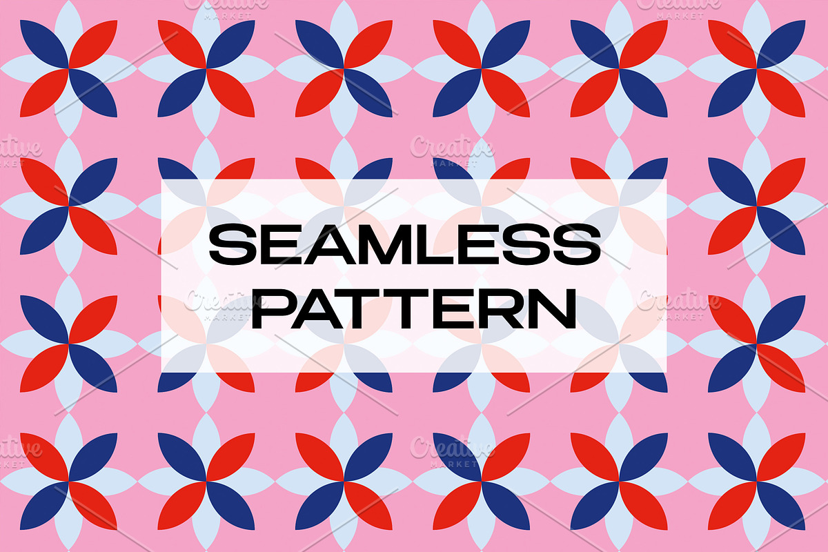 Pink Floral Geometrical Pattern, a Pattern Graphic by Art's and patterns (Photo 1 of 4)