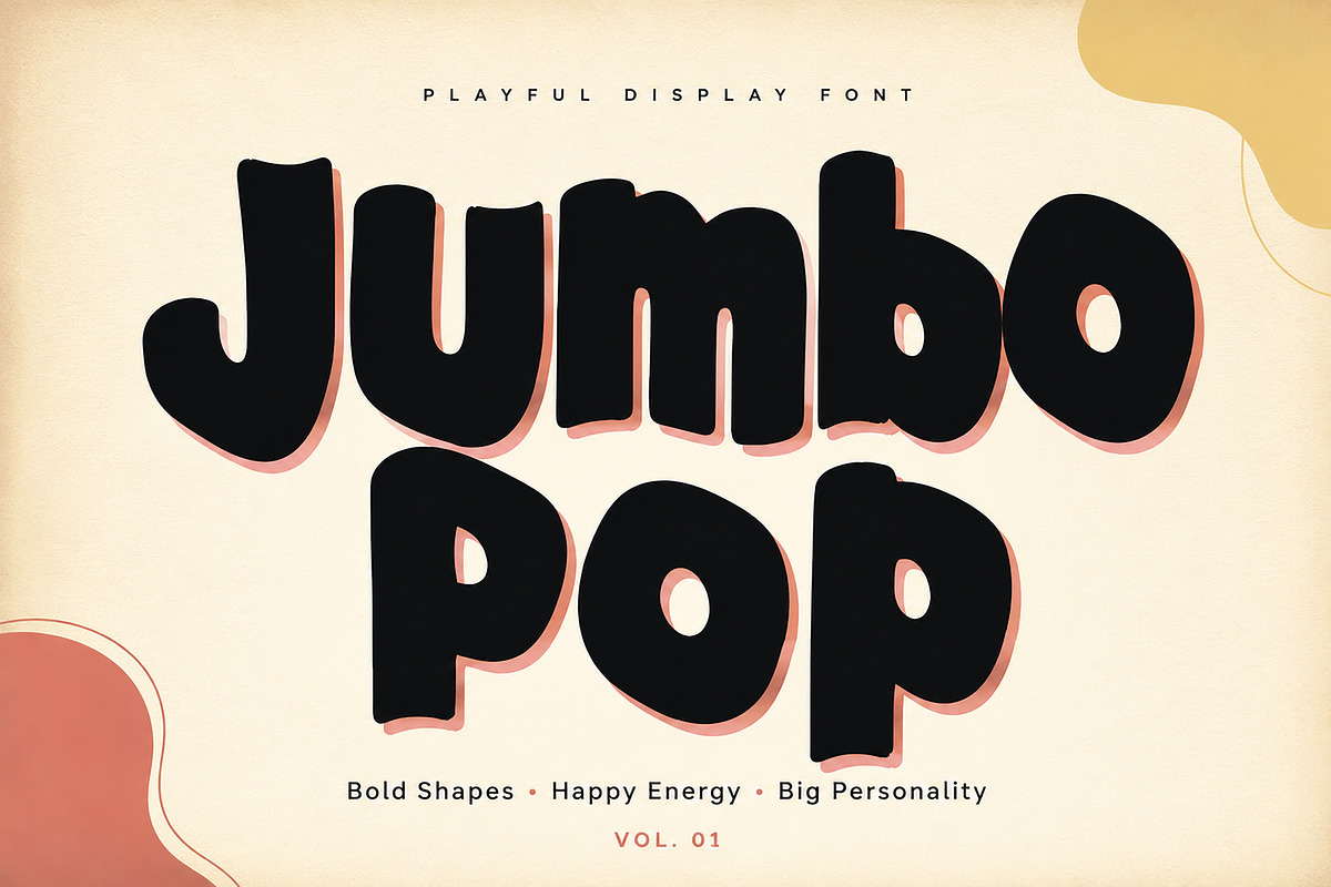 Jumbo Pop, a Slab Serif Font by Wow Magic (Photo 1 of 5)