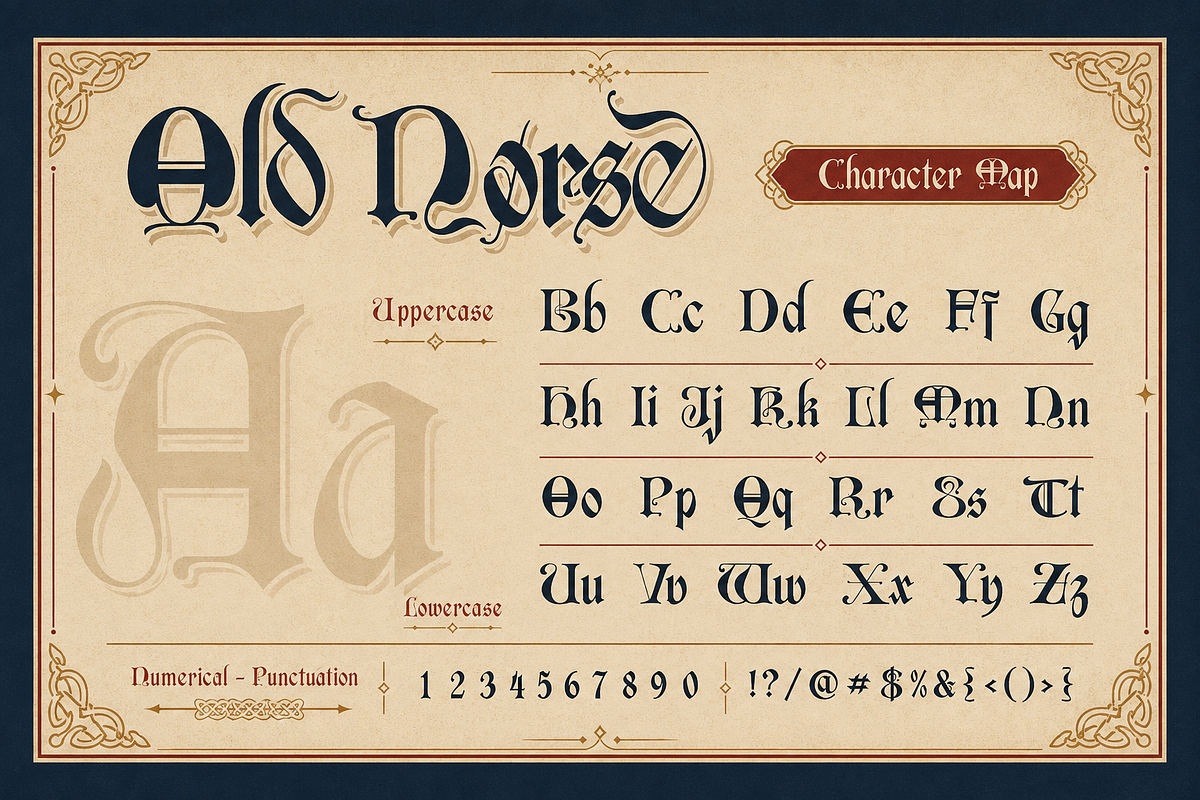 Braewick - Medieval Display Font, a Serif Font by PaperMoon (Photo 2 of 14)