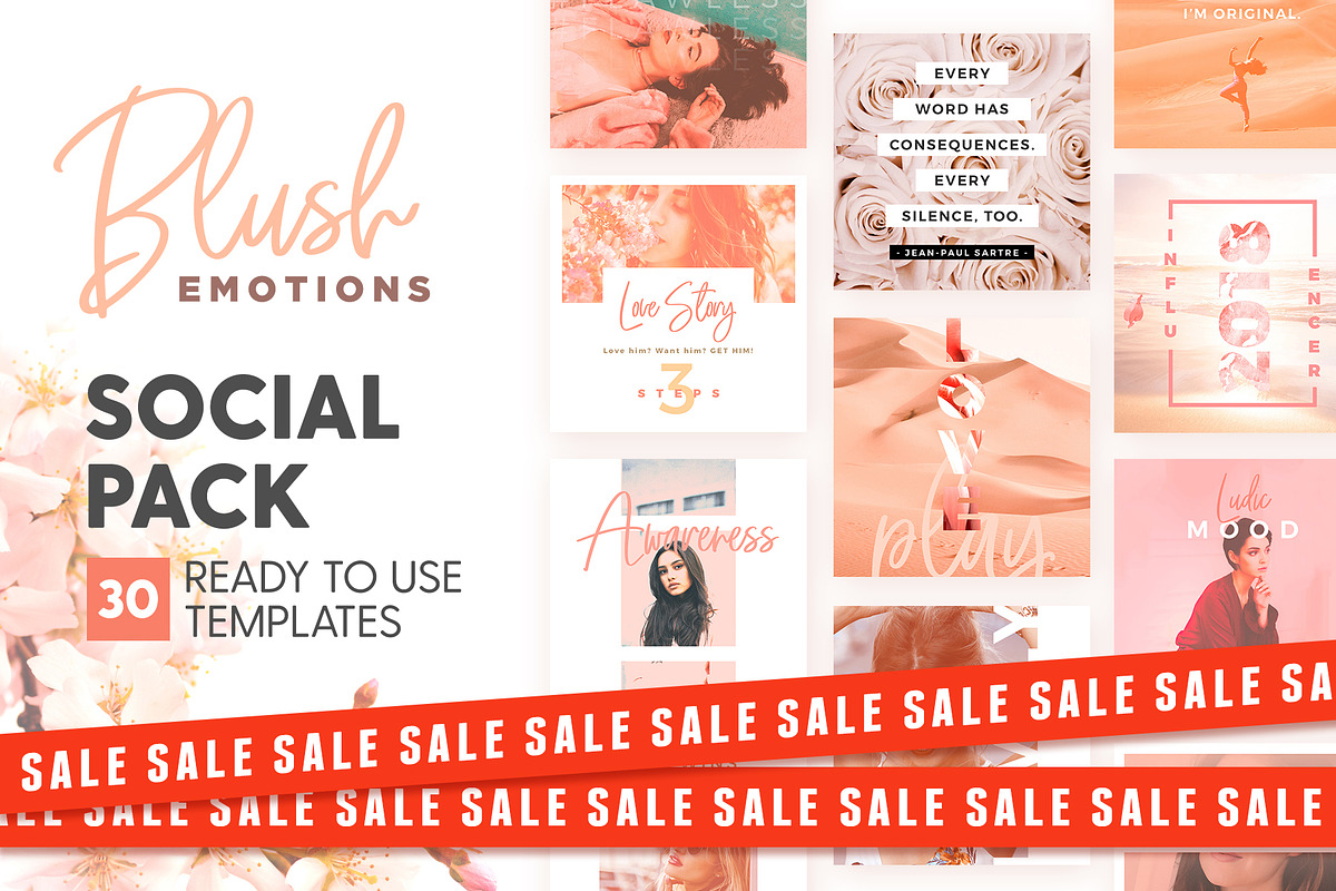 SALE 2in1 Blush Emotions Edition, a Social Media Template by The Wedding Shop (Photo 9 of 14)