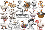 Silly Goose Sublimation Clipart, an Illustration by Dream Creation (Thumbnail 1 of 6)