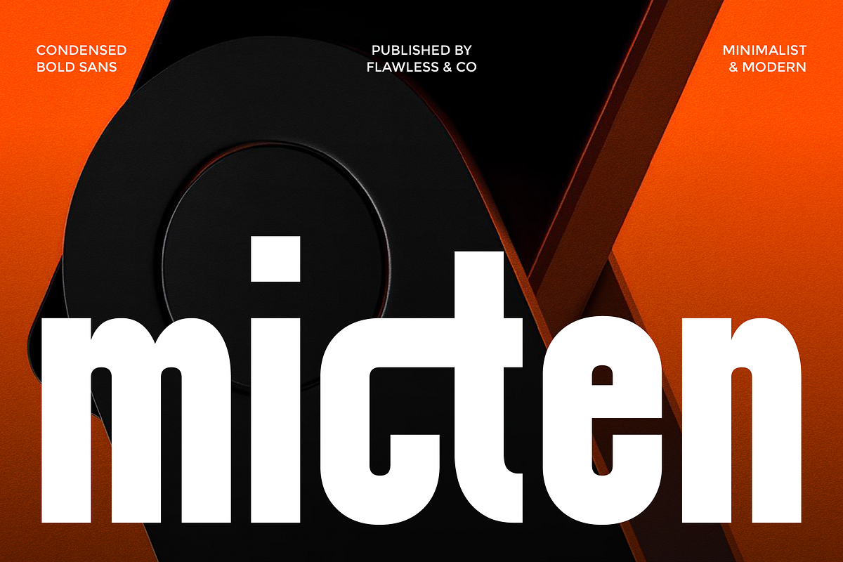 Micten, a Sans Serif Font by Flawless And Co (Photo 1 of 10)