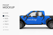 Pickup Truck Side View Wrap Mockup, an Advertising Mockup by graphypix (Thumbnail 2 of 4)