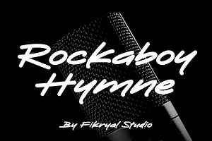 Rockaboy Hymne – Handwritten Display