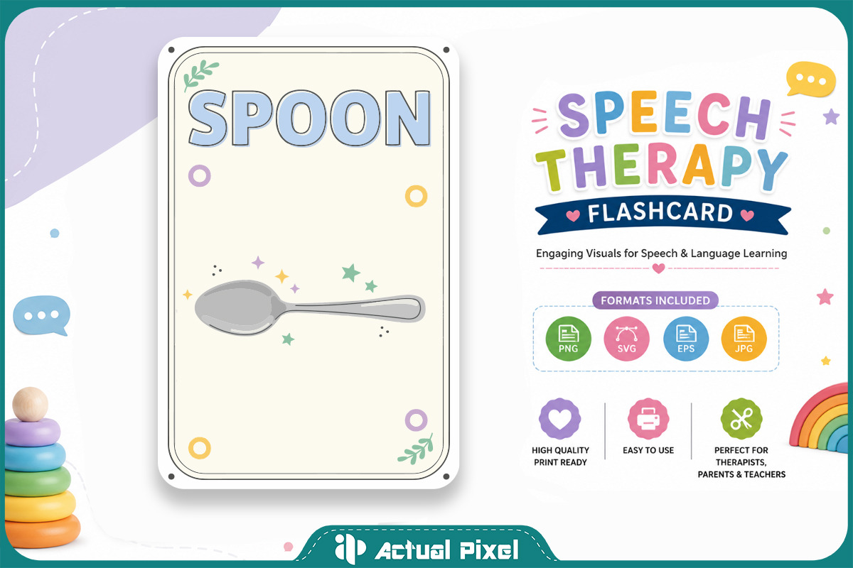 Speech Therapy Flashcard Bundle, an Education Illustration by Actual Pixel (Photo 18 of 22)