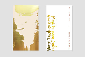 Blush Gold Business Card Template