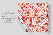 Fall Floral Grid Ornamental Pattern, a Pattern Graphic by SirenaArt (Thumbnail 2 of 11)