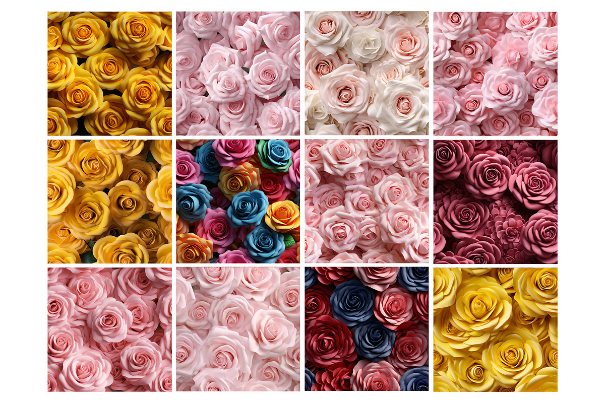 3D Rose Seamless Pattern, a Pattern Graphic by Forhadx5 (Photo 9 of 13)