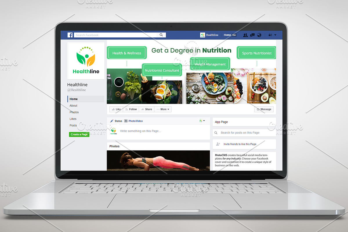 Nutrition Timeline Facebook Cover, a Social Media Template by MotoCMS (Photo 2 of 2)