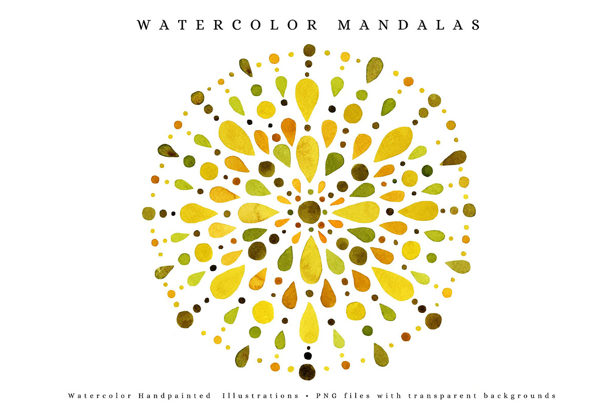 Watercolor mandalas, a Decorative Illustration by AnnelyBlooms (Photo 1 of 4)