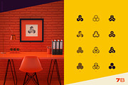 96 Logo Marks & Geometric Shapes, a Branding & Logo Template by Samolevsky (Thumbnail 21 of 24)