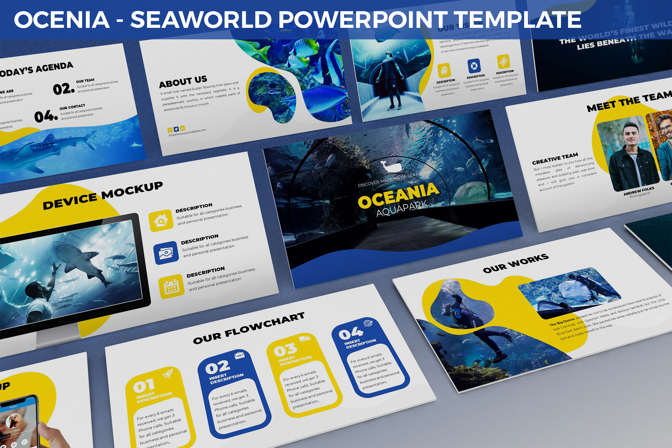 Oceania - Seaworld Powerpoint, a Presentation Template by SlideFactory