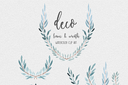 DECO V1 Watercolor Wreaths + Leaves, an Illustration by Wooly Pronto (Thumbnail 7 of 7)