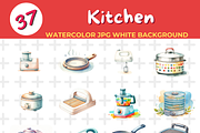 kitchen watercolor Jpg Background, an Education Illustration by John_Walker (Thumbnail 2 of 3)