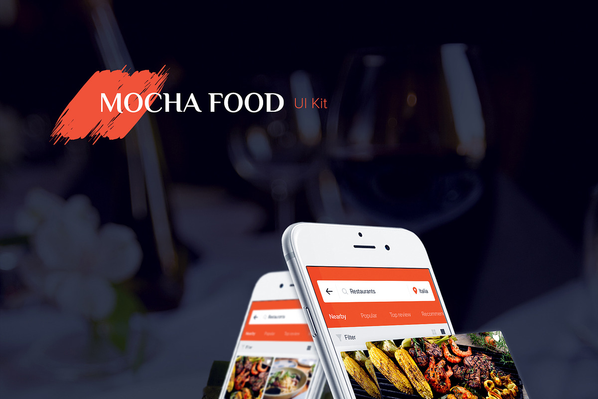 Food Mobile App UI Kit, an App Template by hoangpts (Photo 2 of 4)