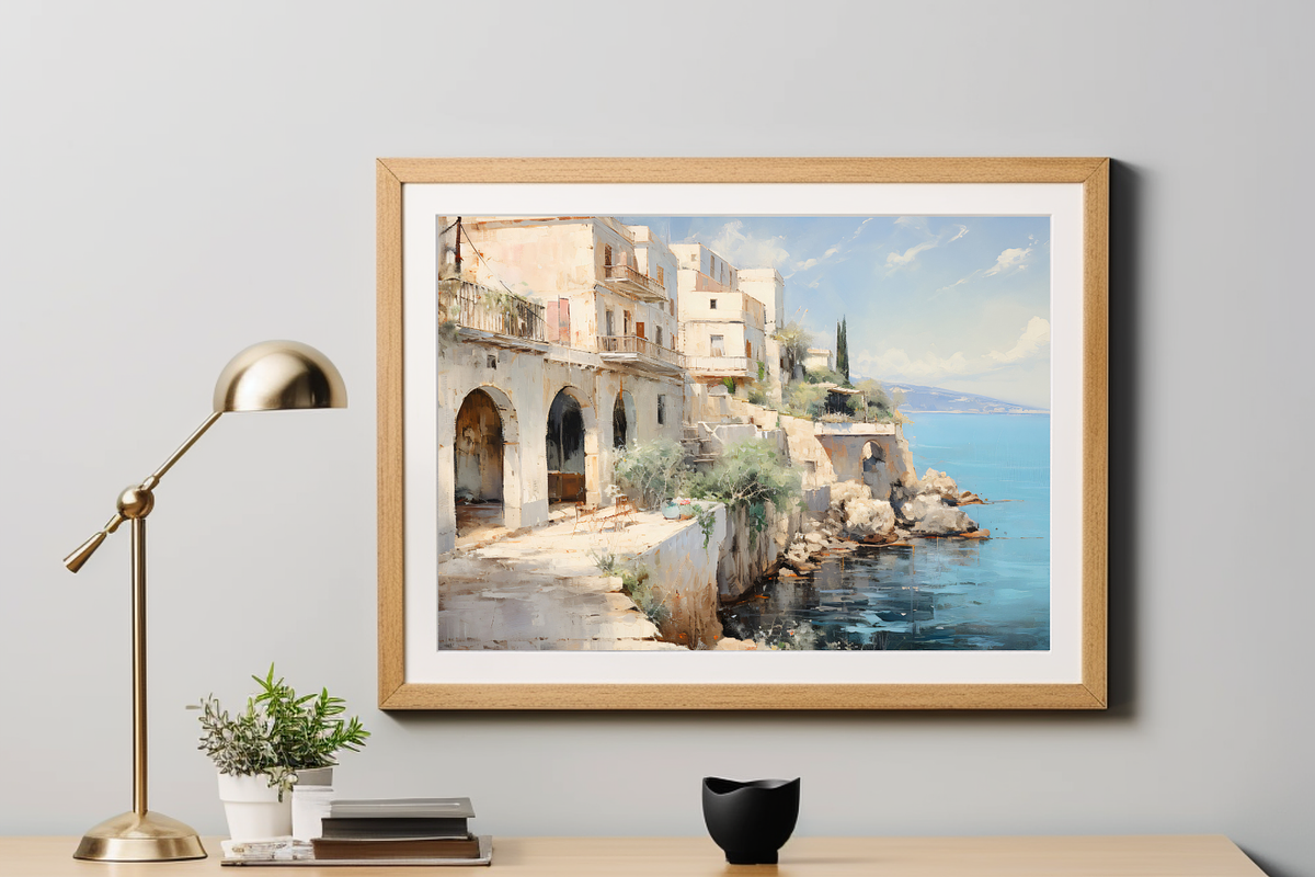 Oil Painting Print-Vintage Houses, a Seasonal Illustration by NSTUDIO (Photo 6 of 9)