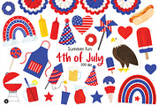 4th of July Clip Art, an Illustration by SugarPickle Clip Art (Thumbnail 1 of 3)