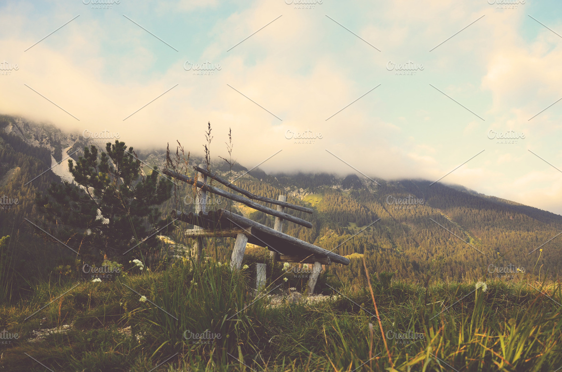 Resting Place - Bench at the Hill