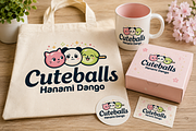 Hanami Dango Japanese Dumplings logo, a Branding & Logo Template by Enola99d (Thumbnail 1 of 2)