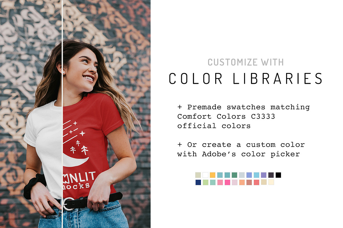 Comfort Colors C3333 T-shirt Mockup, a Shirt Mockup by Moonlit Mocks (Photo 2 of 6)
