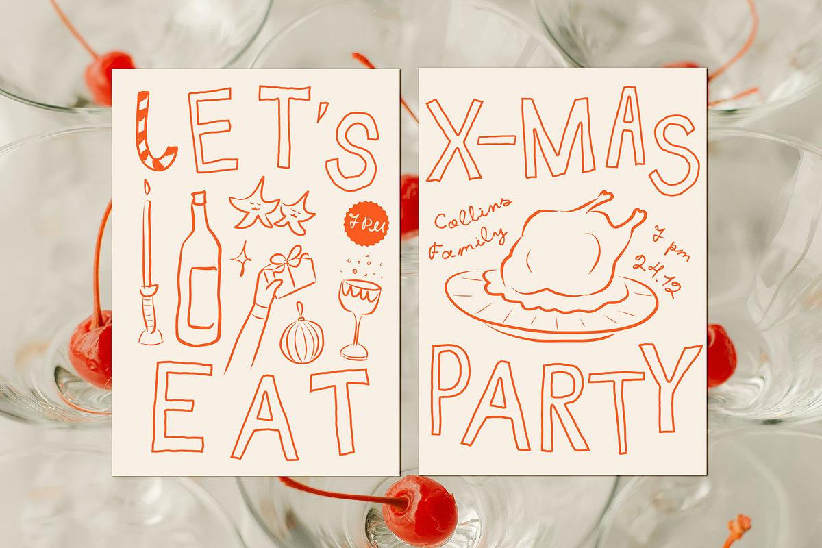 Hand Drawn Christmas SVG Bundle, a Seasonal Illustration by Ayya Studio (Photo 9 of 34)