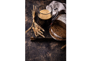 Glass of fresh bread kvass drink, a Food & Drink Photo by Yulia Furman