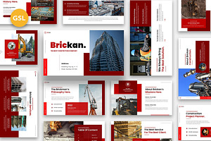 Brickan - Construction Google Slides, a Presentation Template by Fit-tee