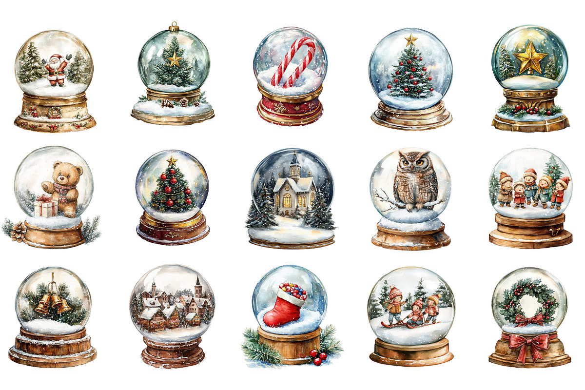 Christmas Snow Globe Sublimation, an Illustration by Designking (Photo 3 of 5)