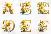 Golden Columbine Spring Alphabet Png, an Illustration by RobertsArt (Thumbnail 4 of 7)