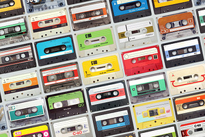 Retro audio compact cassettes, a Technology Photo by BOOCYS