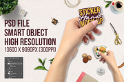 Mockup Hand Mockup | Sticker Mockup, a Product Mockup by LovePowerDesigns (Thumbnail 1 of 3)