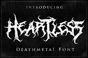 Heartless - Premium Death Metal, a Blackletter Font by Blackmetalfont (Thumbnail 1 of 8)