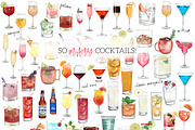 Cocktail Watercolor Clipart Set, a Food Illustration by Maria B. Paints (Thumbnail 5 of 5)