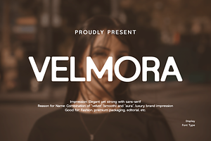 Velmora Sans Serif Font, a Sans Serif Font by Glowin_studio