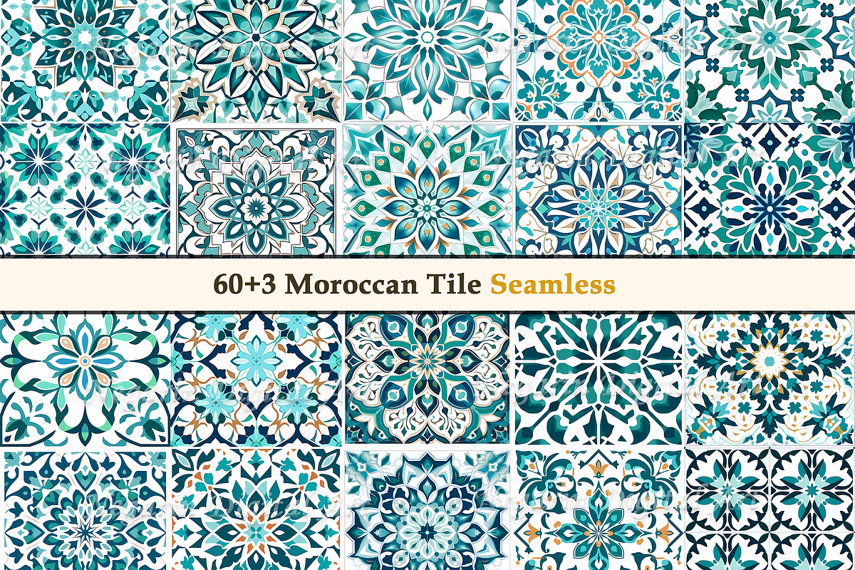 Moroccan Pattern Tile V2, a Pattern Graphic by Negarin Digital Art (Photo 5 of 8)