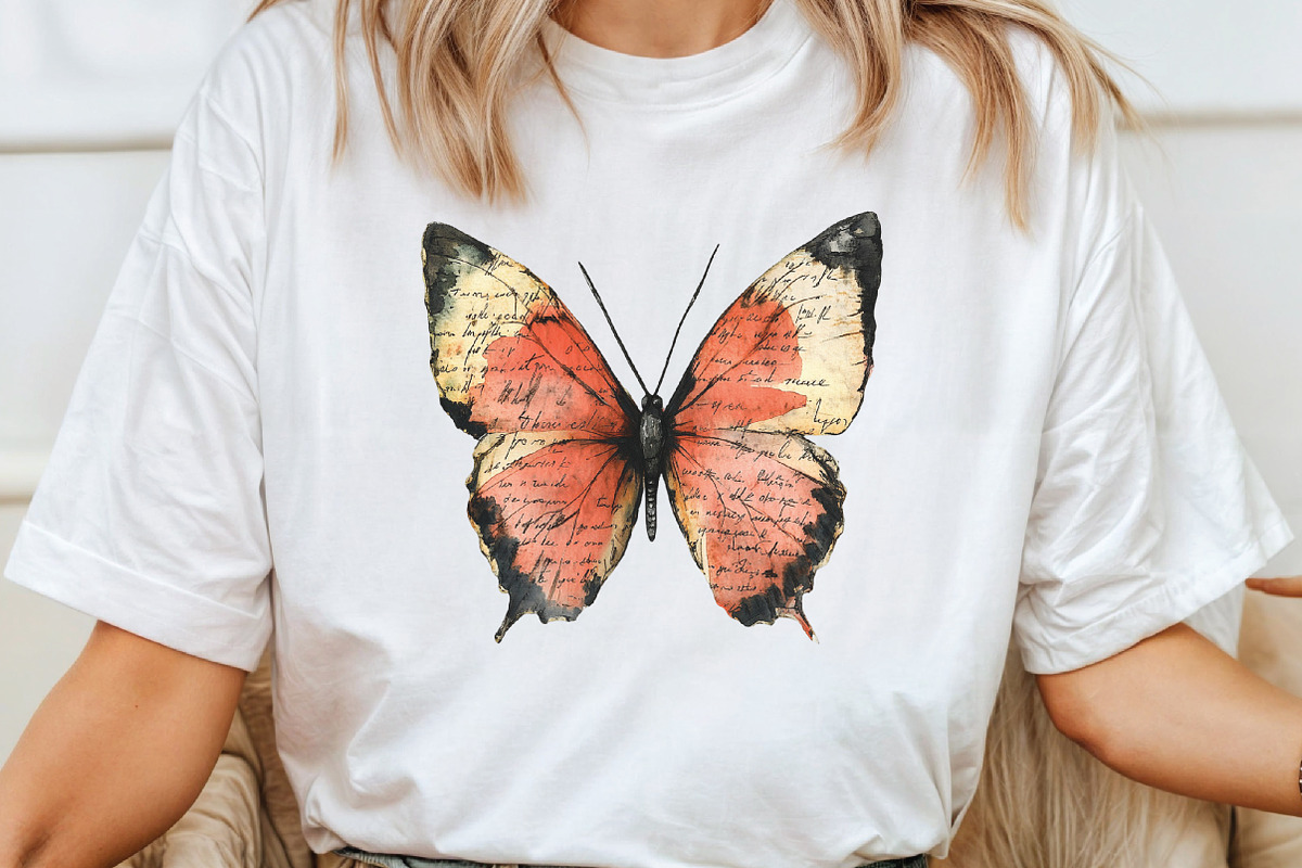 Mixed Media Butterflies Printable, an Illustration by CraftArtStudio (Photo 4 of 6)
