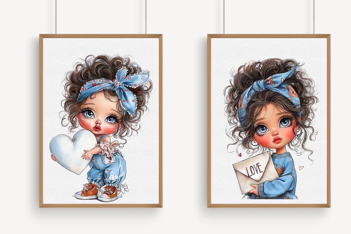 Watercolor Romantic Girl Clipart, an Illustration by Libby Wishes (Photo 3 of 7)