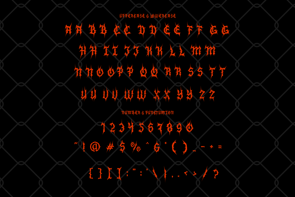 Silent Scream - Metal Font, a Blackletter Font by PutraCetol Studio (Photo 8 of 11)