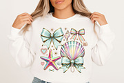 Summer Png, Floral Coquette Seashell, an Illustration by Designking (Thumbnail 2 of 6)