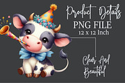 Watercolor Funny Cow Clipart, an Illustration by Rose Art (Thumbnail 3 of 6)